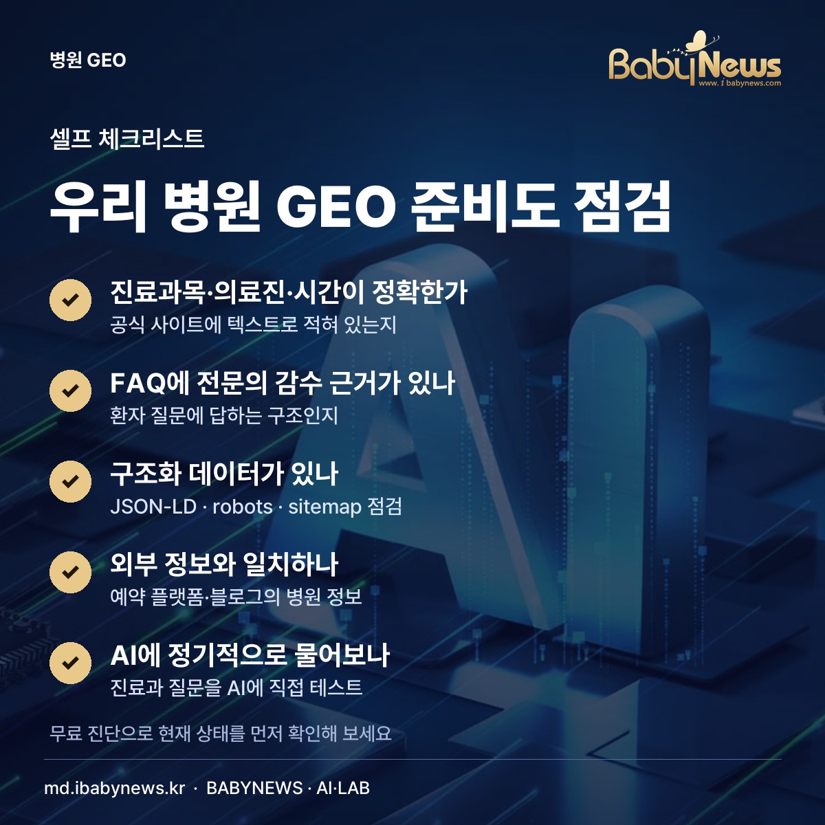 병원 GEO 점검 체크리스트